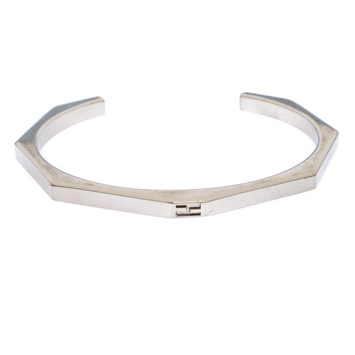 Fendi Baguette Bracciale Polsino Aperto Tono Argento