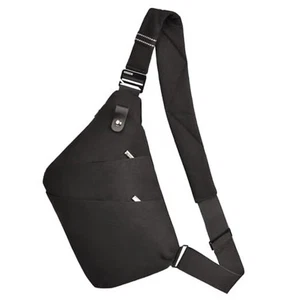 Lightweight Sling Bag, Anti Theft Crossbody Bags for Women Men Small Black - Picture 1 of 7