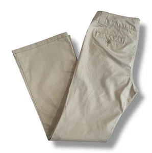 Banana Republic Damen Stretch Hose 10 Beige Khaki Bootcut Gerades Bein Y2K - Bild 1 von 9