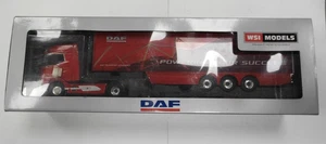 WSI DAF XF/MY25 4x2 Box Trailer. DAF Dealer Model in Model Year 2025 Red. 1:87 - Picture 1 of 7