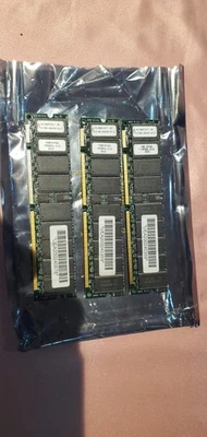 3 pcs Samsung 1GB PC133 ECC Registered RAM - Image 1 of 2