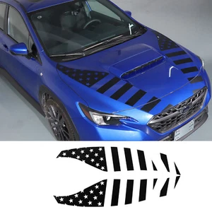 USA Flag Hood Side Decal Vinyls Fits Subaru WRX 2022-2024 - Picture 1 of 22