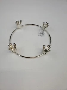Silver Finish Candle Holder Ring 7" - Picture 1 of 4