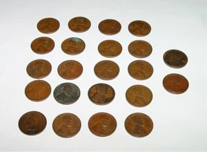 💲WHEAT Pennies 1903, 1940's thru 1958⚡Lot 22 Stored Coins💎In FAIR Condition - Picture 1 of 8