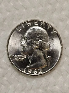 1962 D Washington Quarter Silber 25¢ - Stempelglanz - Stempelglanz - Bild 1 von 2