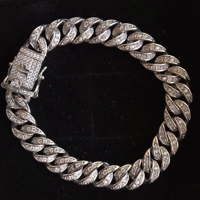Bracciale A Maglie Cubane - Argento 925 - Immagine 1 di 3