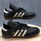 Adidas Shoes Mens 12.5 Samba Soccer Athletic Sneakers 034583 Black Suede Leather