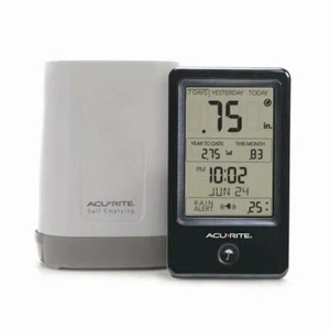AcuRite Rain Gauge Wireless Digital Display Outdoor Self-Emptying Rain Collector - Picture 1 of 6