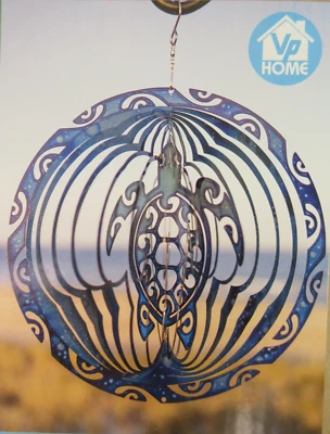 Tribal Turtle Kinetic 3D Metal Outdoor Garden Decor Wind Spinner NEW - Image 1 of 4