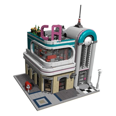 MOC: Modular Building: Gym and Diner Restaurant with Interior 2013 Pieces - Image 1 of 3