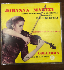 33OCX 1165 JOHANNA  MARTZY BRAHMS VIOLIN CONCERTO 1954 AUS VINYL LP MONO EX/EX-