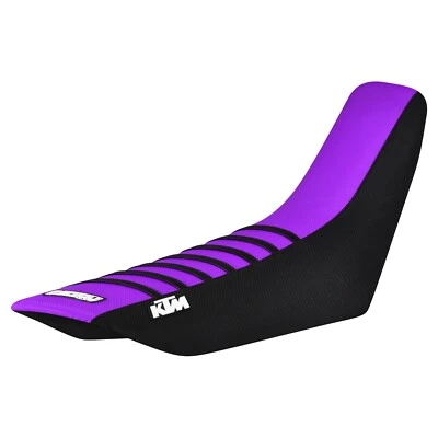 Cubierta de asiento KTM 350 400 620 EGS SC EXC 1994-1997 NEGRO/PÚRPURA/NEGRO #432 LOGOTIPO Foto 1 de 4