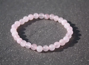 🌸Natural Rose Quartz Beads Bracelet Healing Semi Precious Crystal Elasticated - Picture 1 of 3