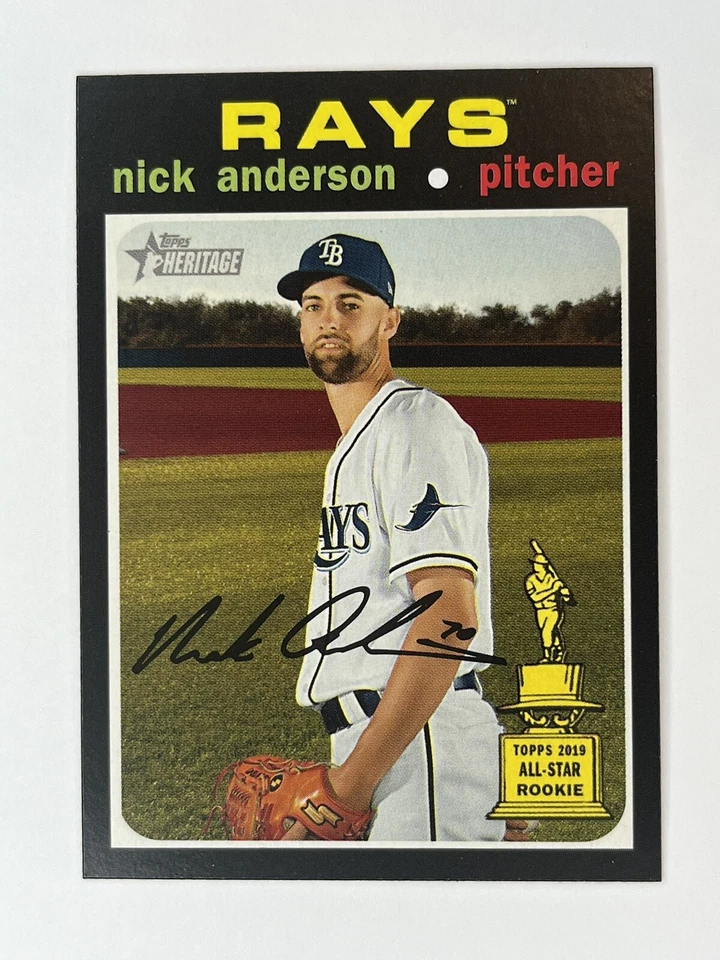2020 Topps Heritage Base #316 Nick Anderson - Tampa Bay Rays - Image 1 of 1
