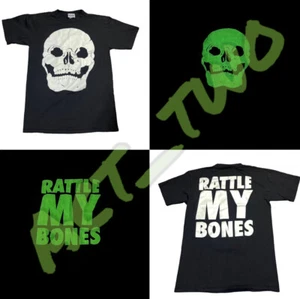 Vintage Rattle My Bones Spellout Skull Single Stitch T Shirt Glow in Dark Large - Picture 1 of 8