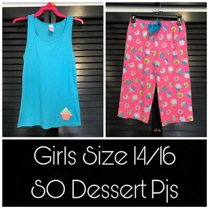 Girls SO Summer Pajama Set - Tank Top & Capri - 14/16 - Picture 1 of 12