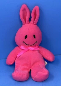 Smiley Face Bunny Rabbit Pink Bean Bag Plush Easter Oriental Trading  9" - Picture 1 of 6