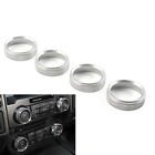 Air Conditioner Switch Button Ring Knob Trim Fit Ford F150 Xlt 2015-2020 Silver