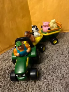 John Deere Animal Sounds Hayride Tractor 18+ Months Kids Toy Tested Working - Picture 1 of 3