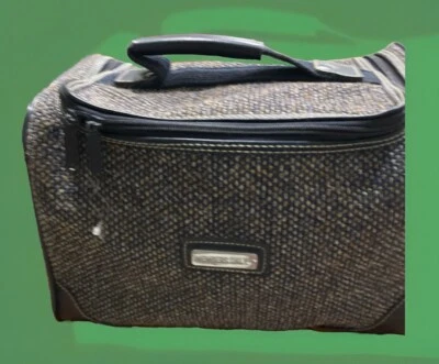 Members Only Vintage Tweed Carryon Toiletries Make Up Luggage Bag New 13" Length - Image 1 of 4