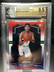 2019-20 Prizm Basketball Rui Hachimura RC #255 Red White & Blue Prizm BGS 9.5 GM - Picture 1 of 2