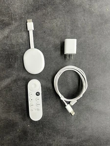 Google Chromecast with Google TV 4K UHD Media Streamer - Snow - Picture 1 of 4
