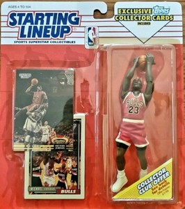 1993 KENNER Michael Jordan STARTING LINEUP CHICAGO BULLS ACTION FIGURE &2X CARDS