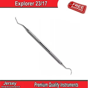Dental Explorer 23/17 Hook Shape Endodontic Probe Teeth Scraper Dentist Scalers - Picture 1 of 5