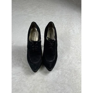 Botines Bellini Eileen de gamuza negra punta con cordones tacón de aguja talla 8,5 - Imagen 1 de 5