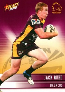 2012 Brisbane Broncos NRL Select Champions Card - Jack Reed