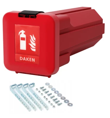 CASSETTA estintori per 6 KG-CAMION-Daken-Sliden+ STAFFE DI MONTAGGIO.