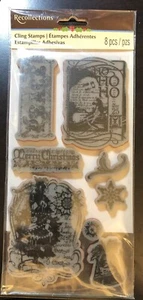 Timbri da collezione 8 pezzi Natale scrapbooking card fare artigianato - Foto 1 di 4