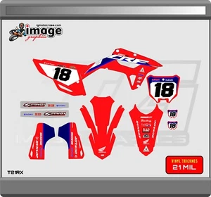 KIT DE EQUIPO DE GRÁFICOS HONDA CRF250RX 2022- 2023 ESTILO 21 SEMI PERSONALIZADO - Imagen 1 de 2