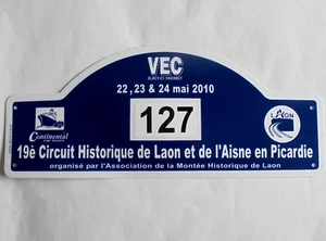 Classic Car Rally Plate 2010 VEC Belgium Circuit de Laon 19th 46cm x 19cm - Picture 1 of 1