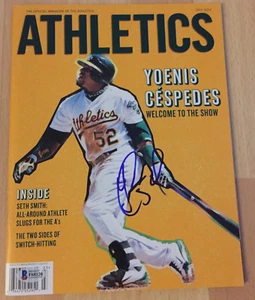 YOENIS CESPEDES SIGNED AUTOGRAPHED 2012 OAKLAND ATHLETICS A'S PROGRAM MAGAZINE - Picture 1 of 8