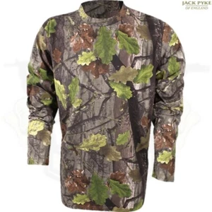 SALE! Jack Pyke Long Sleeve T-Shirt MENS ENGLISH OAK EVO CAMO HUNTING - Picture 1 of 2