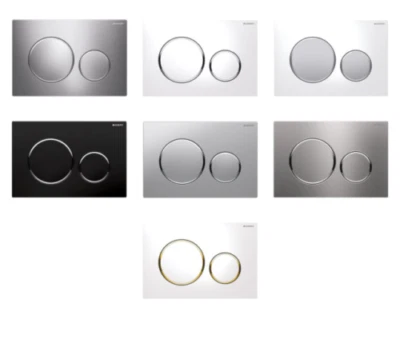 PLACCA PER CASSETTE GEBERIT WC SIGMA 01 20 VARI COLORI CROMO DOPPIO TASTO - Immagine 1 di 4