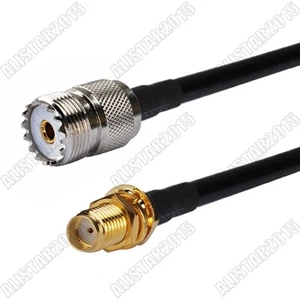 15M 50ft RG58 UHF SO239 hembra conector a SMA cable hembra para Baofeng UV-5R UV-82 - Imagen 1 de 3