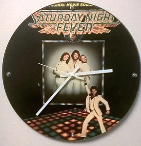 Saturday Night Fever soundtrack Album Clock 11.5" round battery operated - Picture 1 of 7