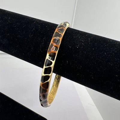 Браслет золотистый с эмалью с животными Kenneth Jay Lane KJL 8,5 дюйма - Изображение 1 из 4