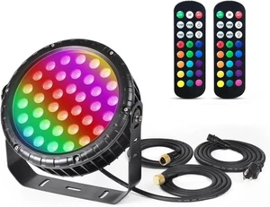 Linkable LED Flood Light, RGBW Color Changing by Hand Remote, Outdoor Use - Picture 1 of 9