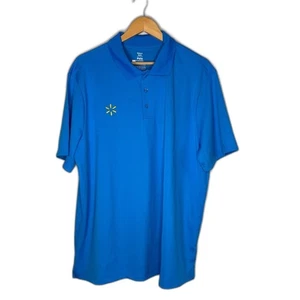 Camisa polo Walmart para hombre talla XL azul y amarilla ropa de trabajo de rendimiento - Imagen 1 de 4