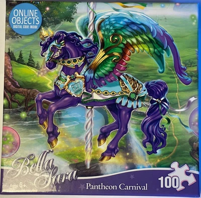 Bella Sara Pantheon Carnival Indigo Stallion Horse 100 pcs Jigsaw Puzzle - Image 1 of 4