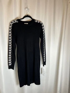 DKNY NUEVO CON ETIQUETAS Mujer’s Suéter Vestido Talla XL Negro Manga Larga - Imagen 1 de 7