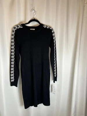 DKNY NUEVO CON ETIQUETAS Mujer’s Suéter Vestido Talla XL Negro Manga Larga Foto 1 de 4