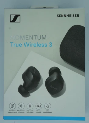 Sennheiser MOMENTUM True Wireless 3 Earbuds Bluetooth ANC IPX4 Black – New - Image 1 of 4