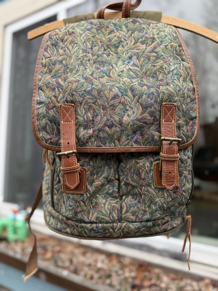 RARO L.L. Mochila tapiz Bean para mujer de cuero y algodón Foto 1 de 4