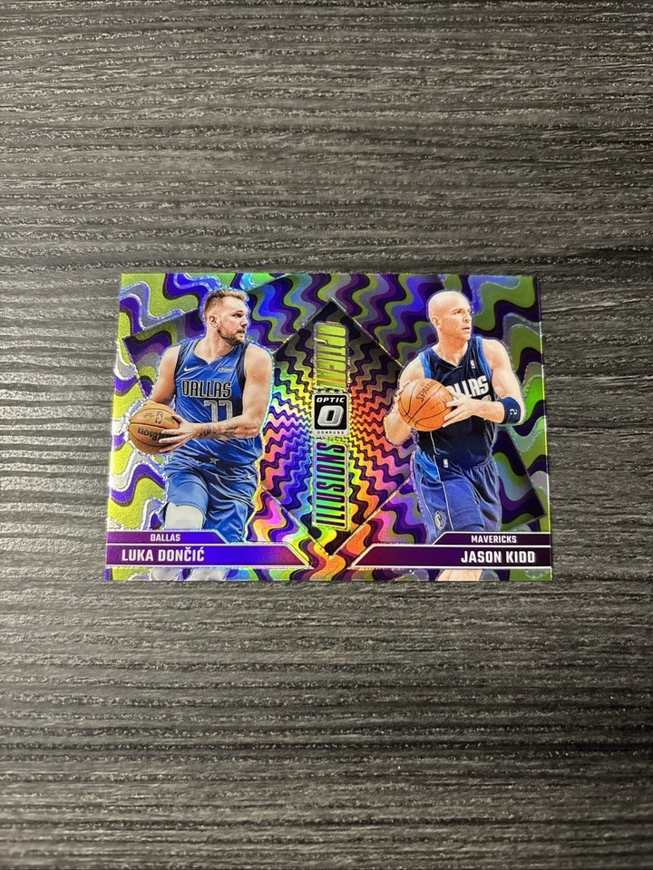 Luka Doncic/Jason Kidd 2024-25 Donruss Optic Optical Illusions Silver Holo #1 Foto 1 de 1
