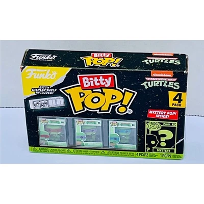 Funko Bitty Pop Teenage Mutant Ninja Turtles 4 piezas Nickelodeon estante misterioso Foto 1 de 4