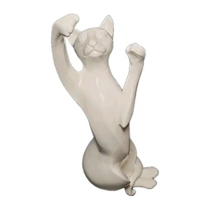Royal Doulton Images "Shadowplay" Cat Figurine HN3526 White Bone China - Picture 1 of 11
